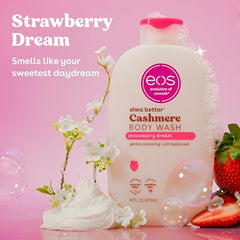 eos Cashmere Strawberry Dreams bottle cap enabling easy, mess-free dispensing
