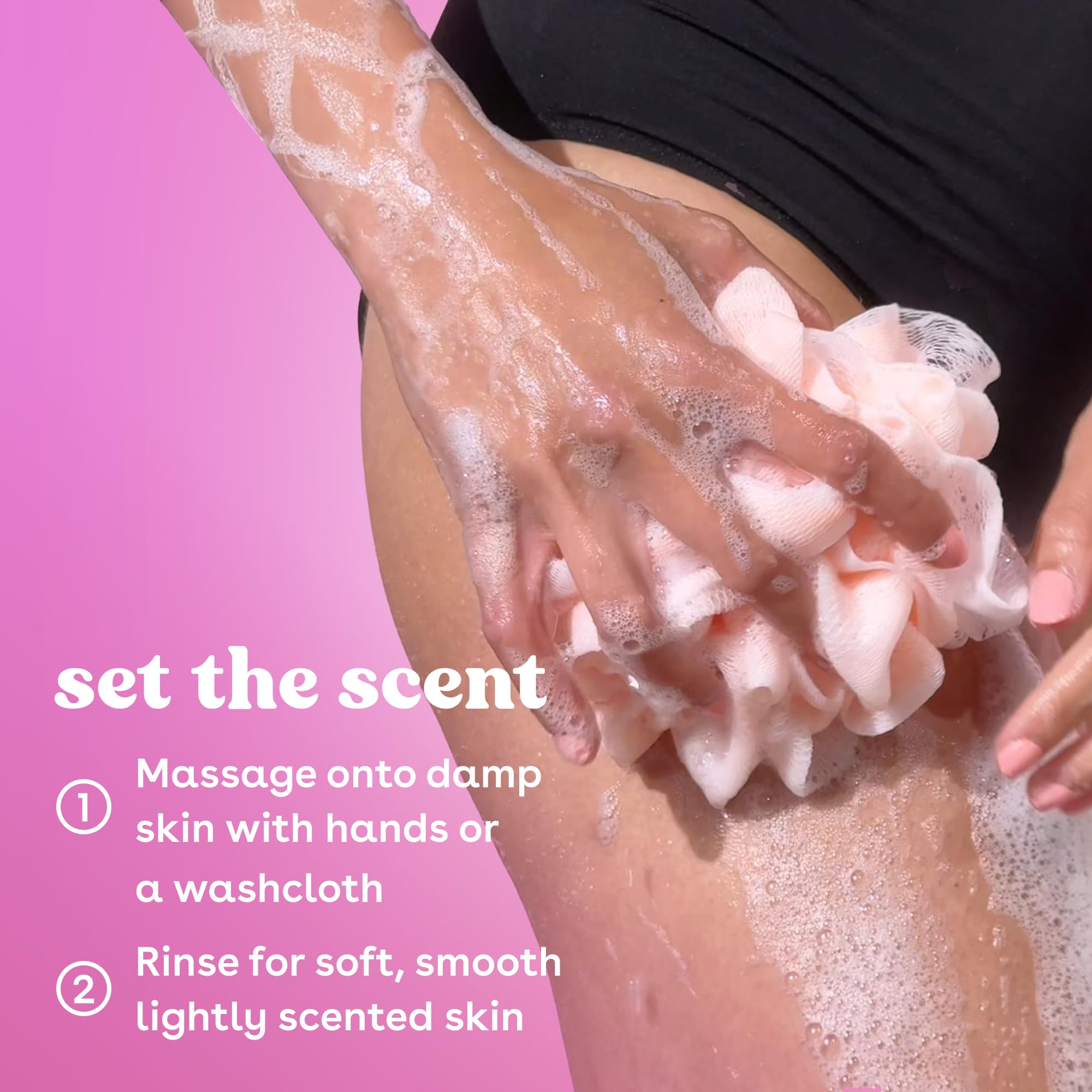 eos Cashmere Strawberry Dreams vitamin E adds nourishment after cleansing