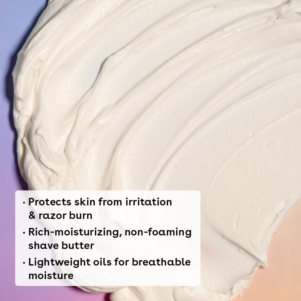 EOS Cashmere Shave Butter butter blend of shea, cocoa, and argan for moisture