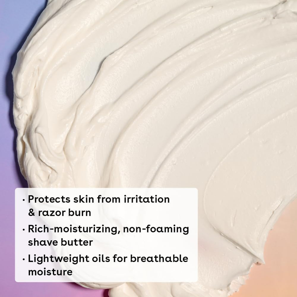 EOS Cashmere Shave Butter butter blend of shea, cocoa, and argan for moisture