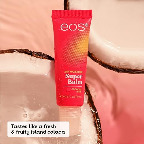 EOS Coconut Milk balm texture close-up reveals creamy conditioning