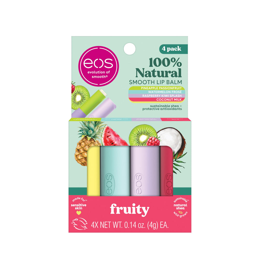 EOS Coconut Milk lip balm for natural hydration on delicate lips