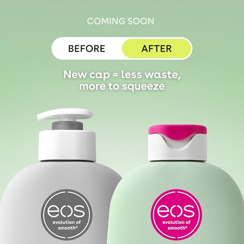 EOS Creme de Pistachio Lotion pump demonstrates easy dispensing