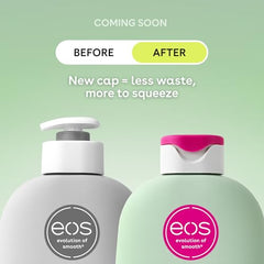 EOS Creme de Pistachio Lotion pump demonstrates easy dispensing