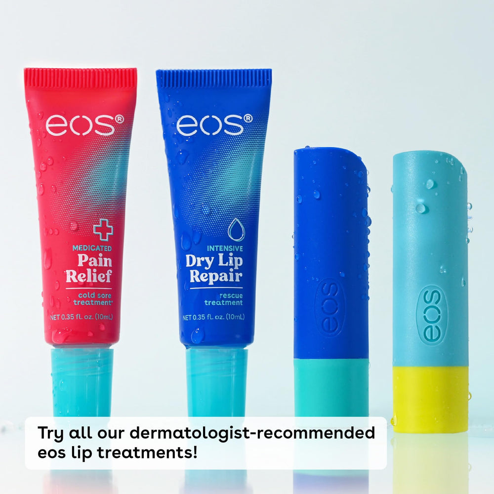 eos Twin-pack packaging signals convenient two-pack moisture on the go.