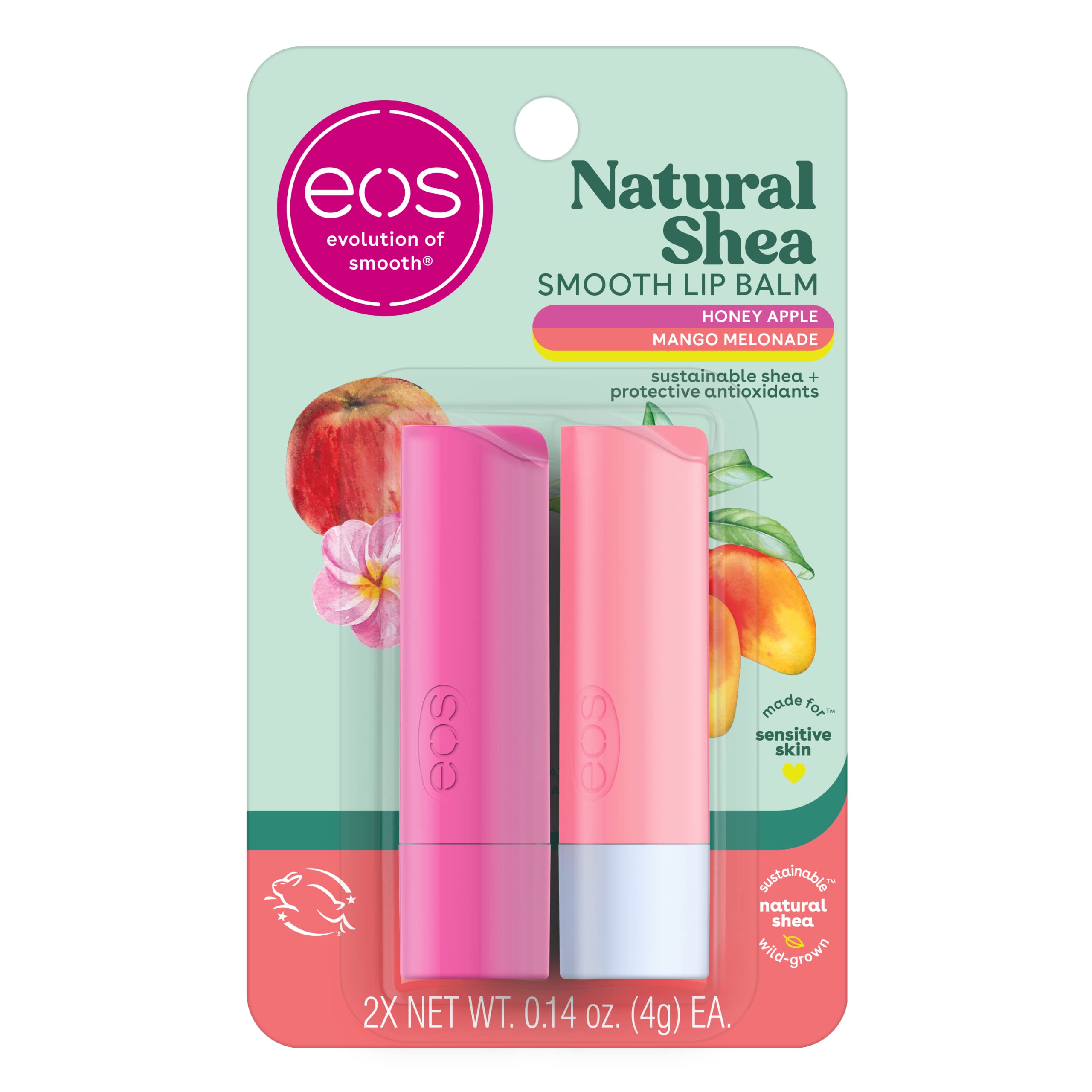 eos pack avant montrant les deux parfums et l'emballage pratique