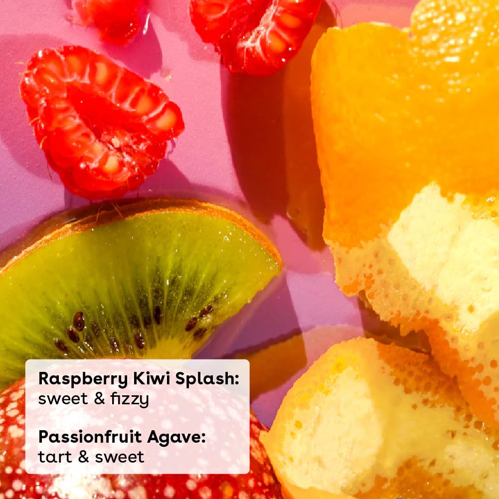 EOS Passionfruit Agave lip balm sphere delivers lasting moisture and tropical aroma.