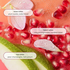 Closeup of EOS Pink Champagne shave oil texture for silky cushioning.