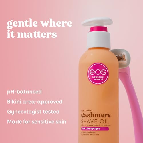 EOS Pink Champagne ingredients blend with shea and glycerin for moisture.