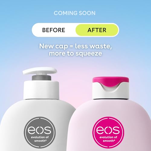 eos Shea Better Body Lotion Fresh & Cozy pump bottle showing easy dispensing