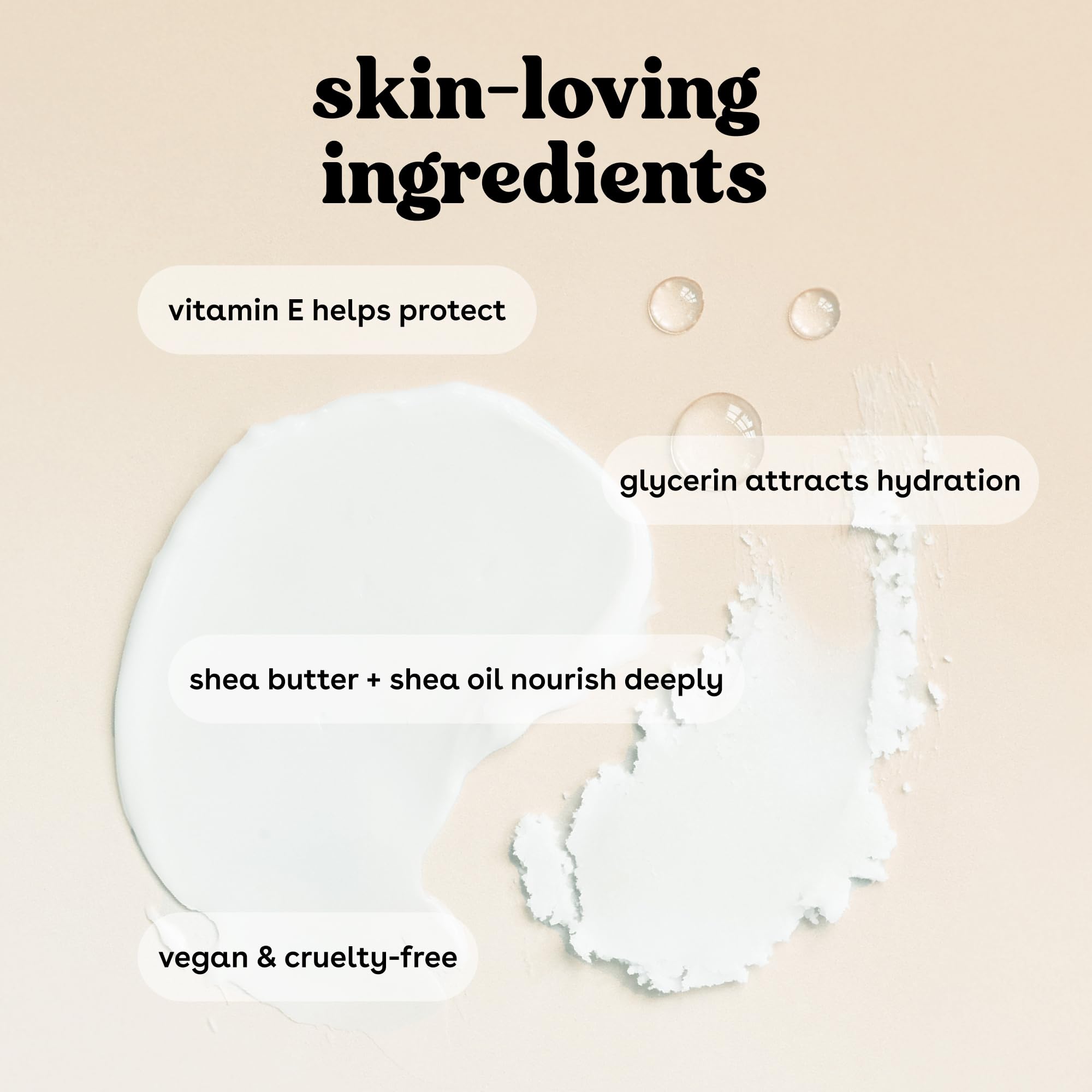 eos Shea Better Body Lotion vegan formula absorbs quickly with non-greasy finish