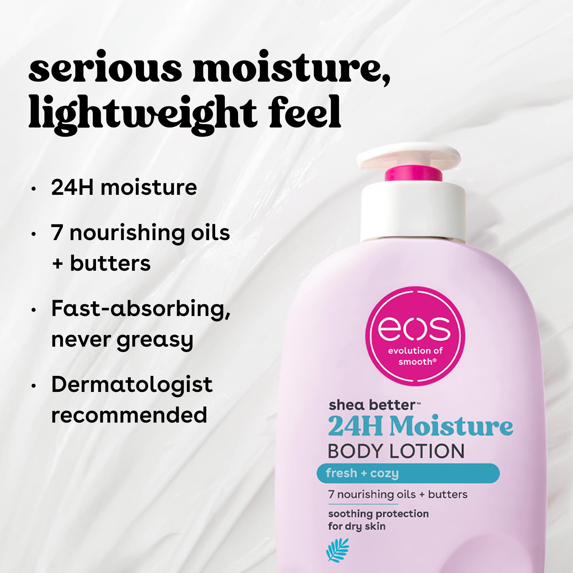 eos Shea Better Body Lotion with shea oil blend for soft skin