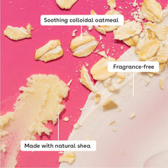 eos Shea Better Sensitive Skin Shave Cream fragrance-free label emphasizes gentle bikini line care