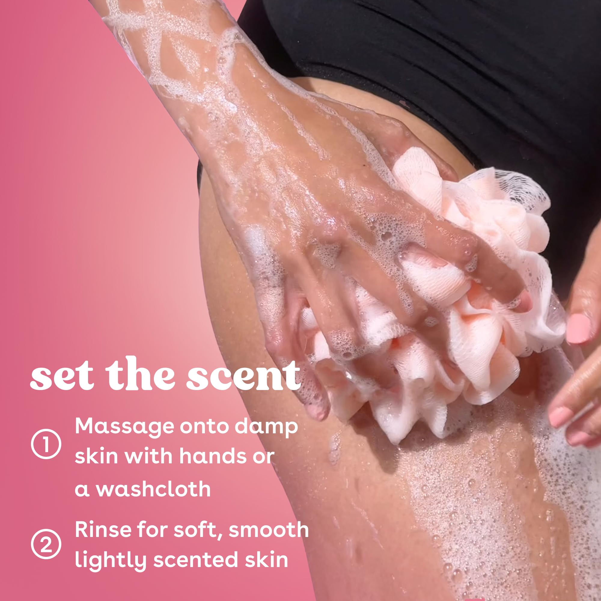 Glycerin and vitamin E in EOS wash condition the skin gently