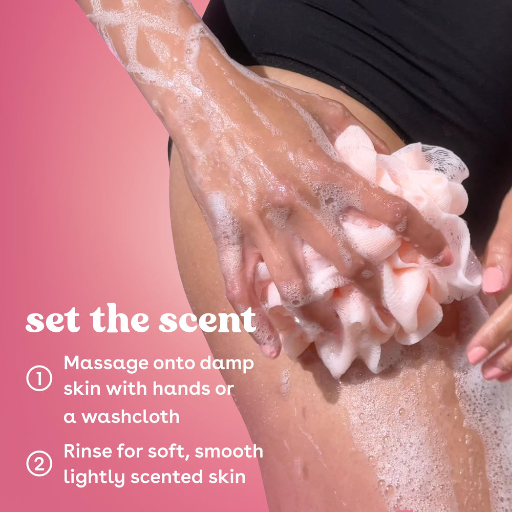 Glycerin and vitamin E in EOS wash condition the skin gently