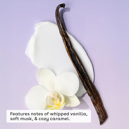 Texture swirl of EOS Vanilla Cashmere cream highlighting rich, velvety moisture.