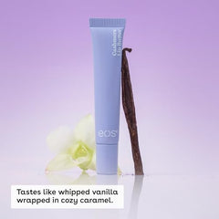 Close-up of EOS Vanilla Cashmere Smooth Complex texture with butters