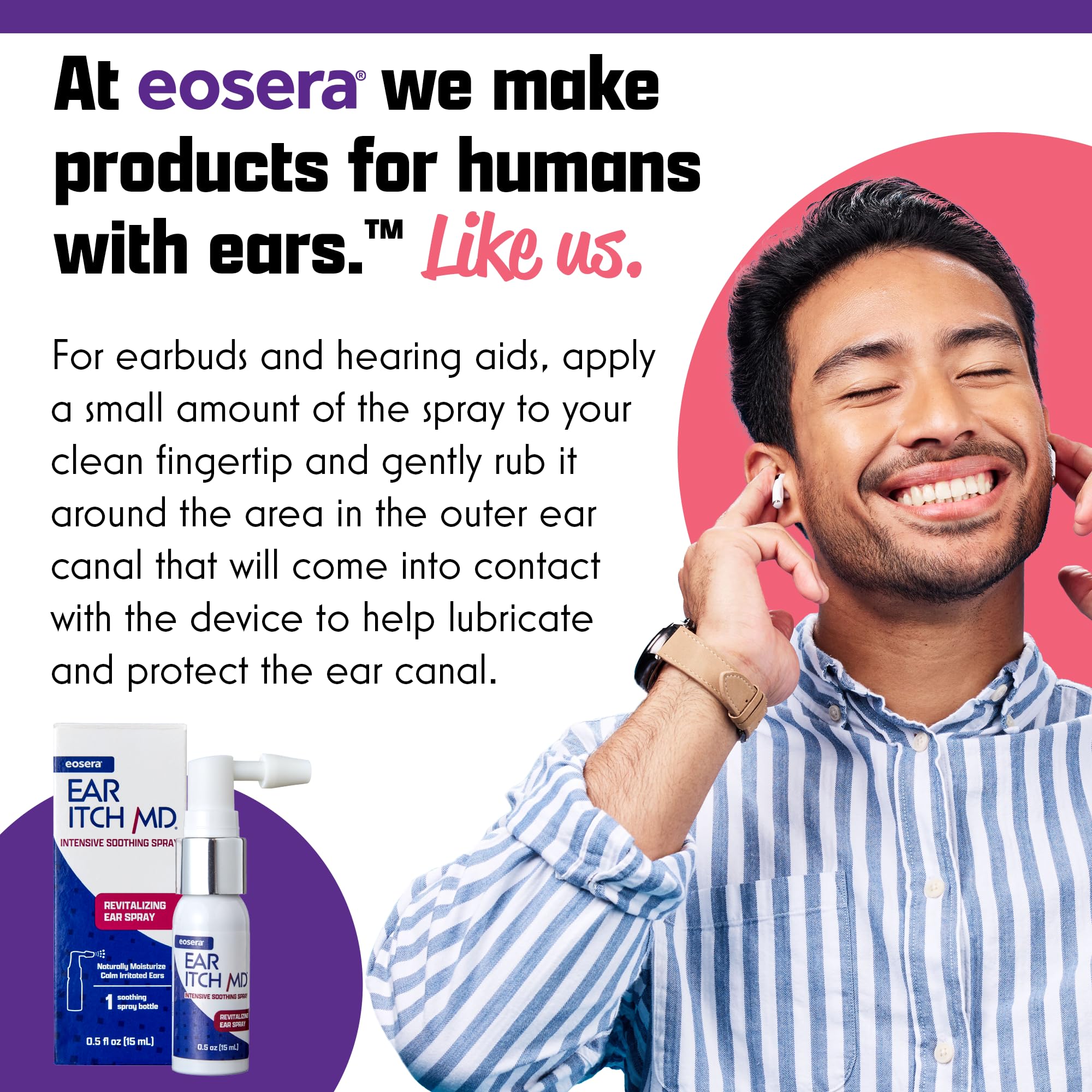 Eosera Ear Itch MD earbud compatibility for a gentler listening experience