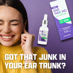 Eosera Ear Wax MD Drops bottle close-up shows compact 15 mL size