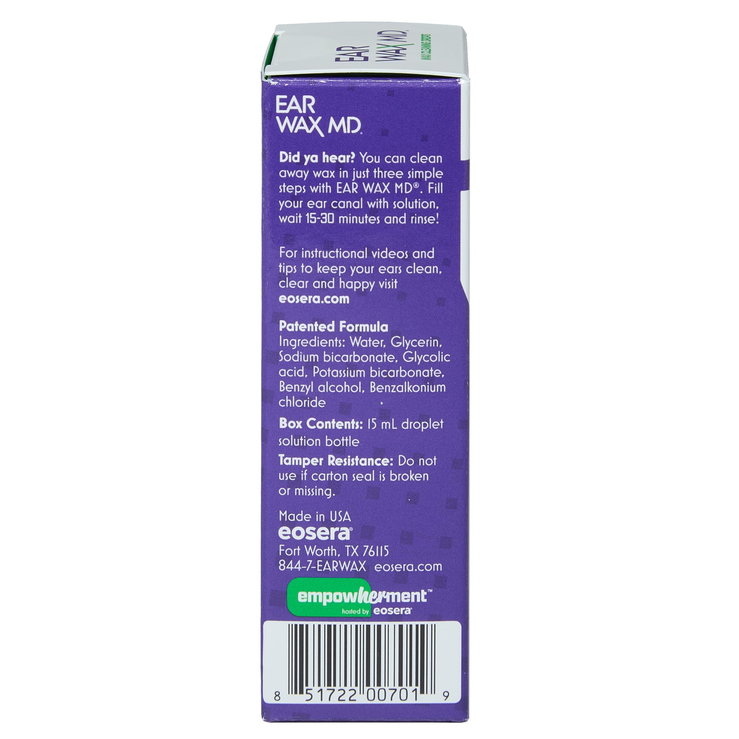 Gentle formula designed for sensitive ears