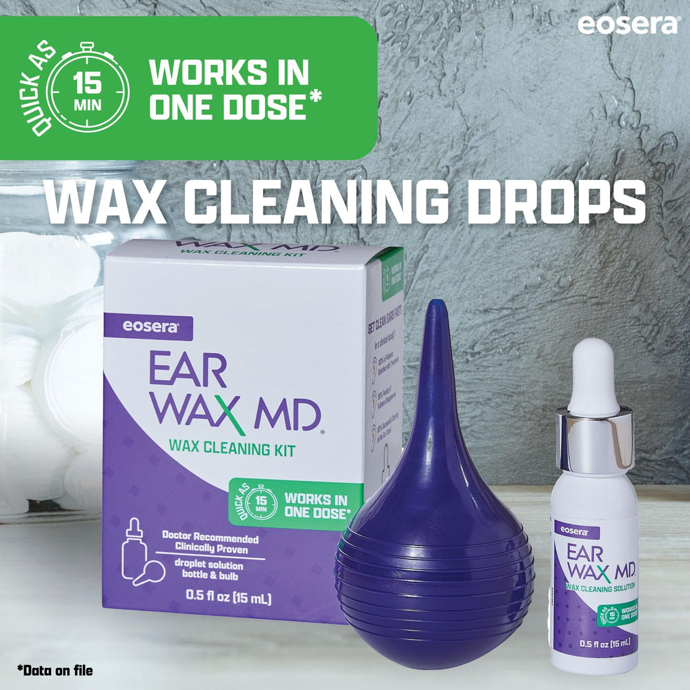 eosera Ear Wax MD instruction card with usage steps