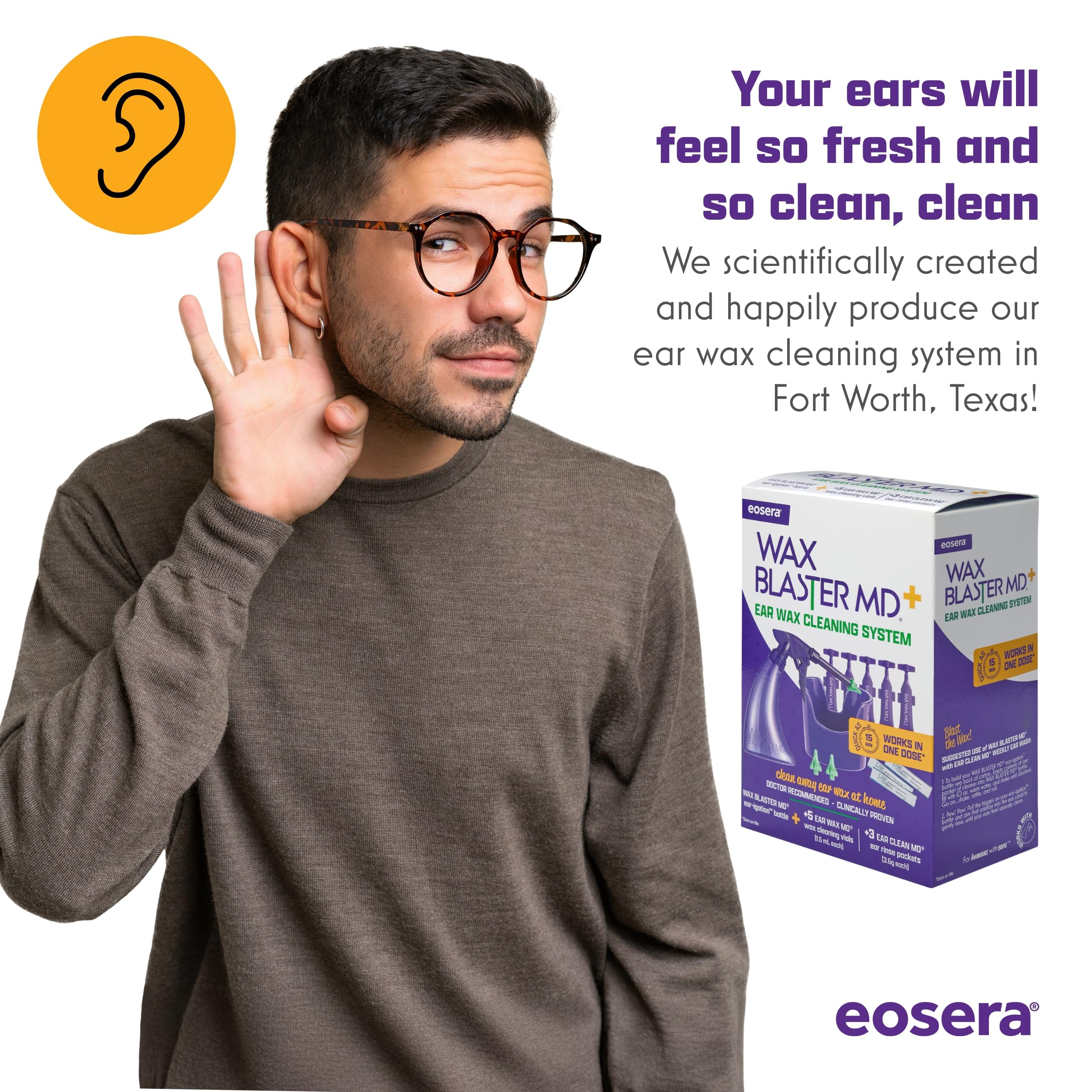 Eosera Wax MD vials pair with the system for convenient one‑time use.