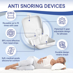 Eovvoe snore stopper with 3-gear adjustment for a personalized, comfortable fit.