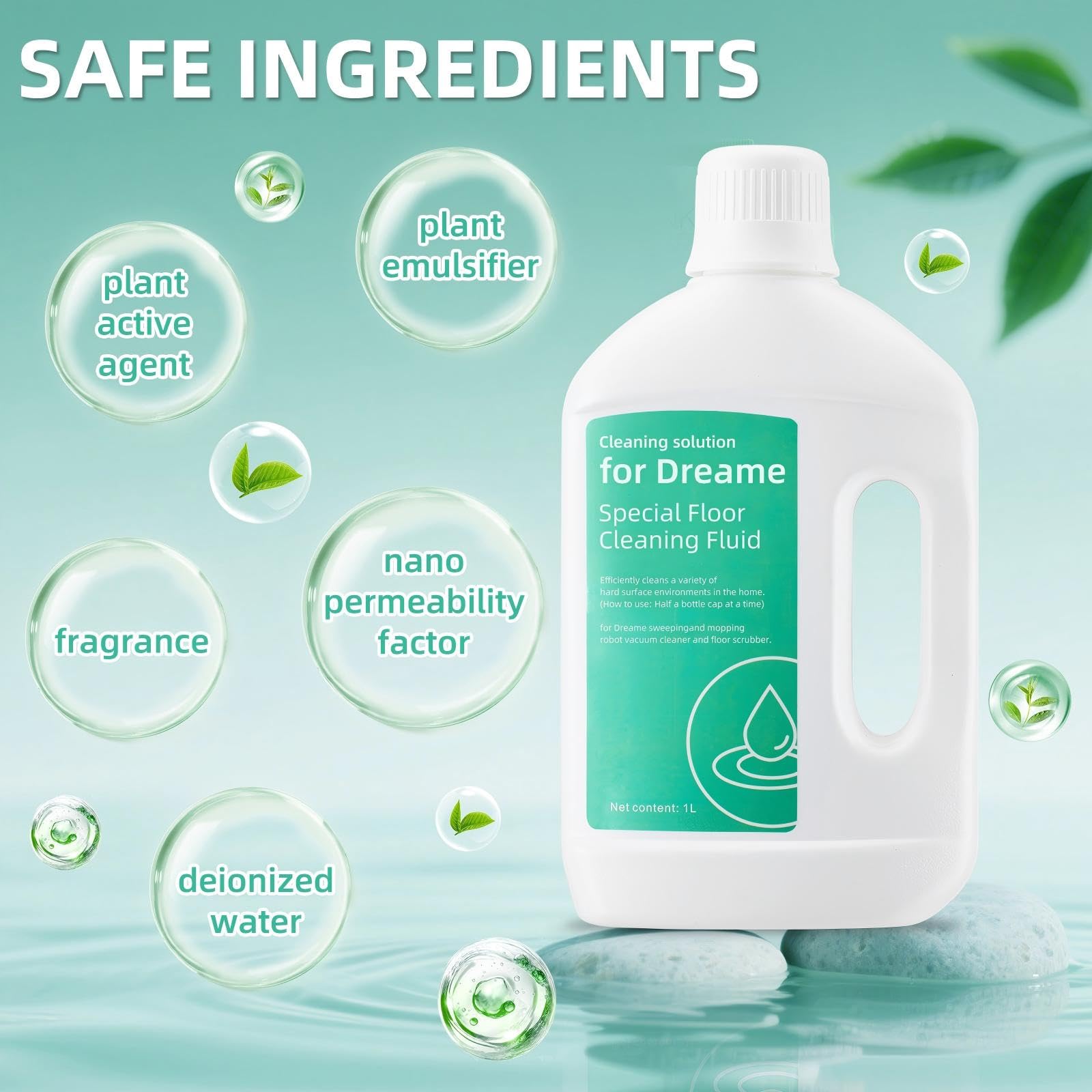EOVWAEO floor cleaning solution for Dreame L30 Ultra bottle with freshness