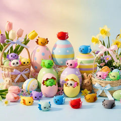 eowvsio Axolotl mochi toy with colorful design for festive baskets