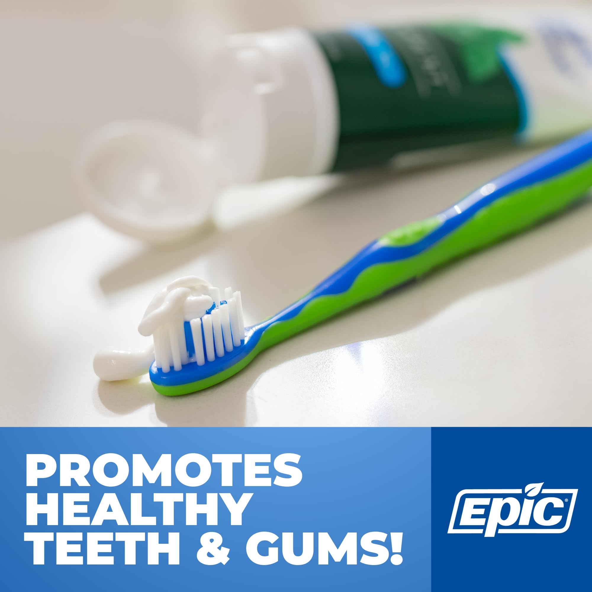 Epic Dental toothpaste for dry mouth comfort in everyday brushing.
