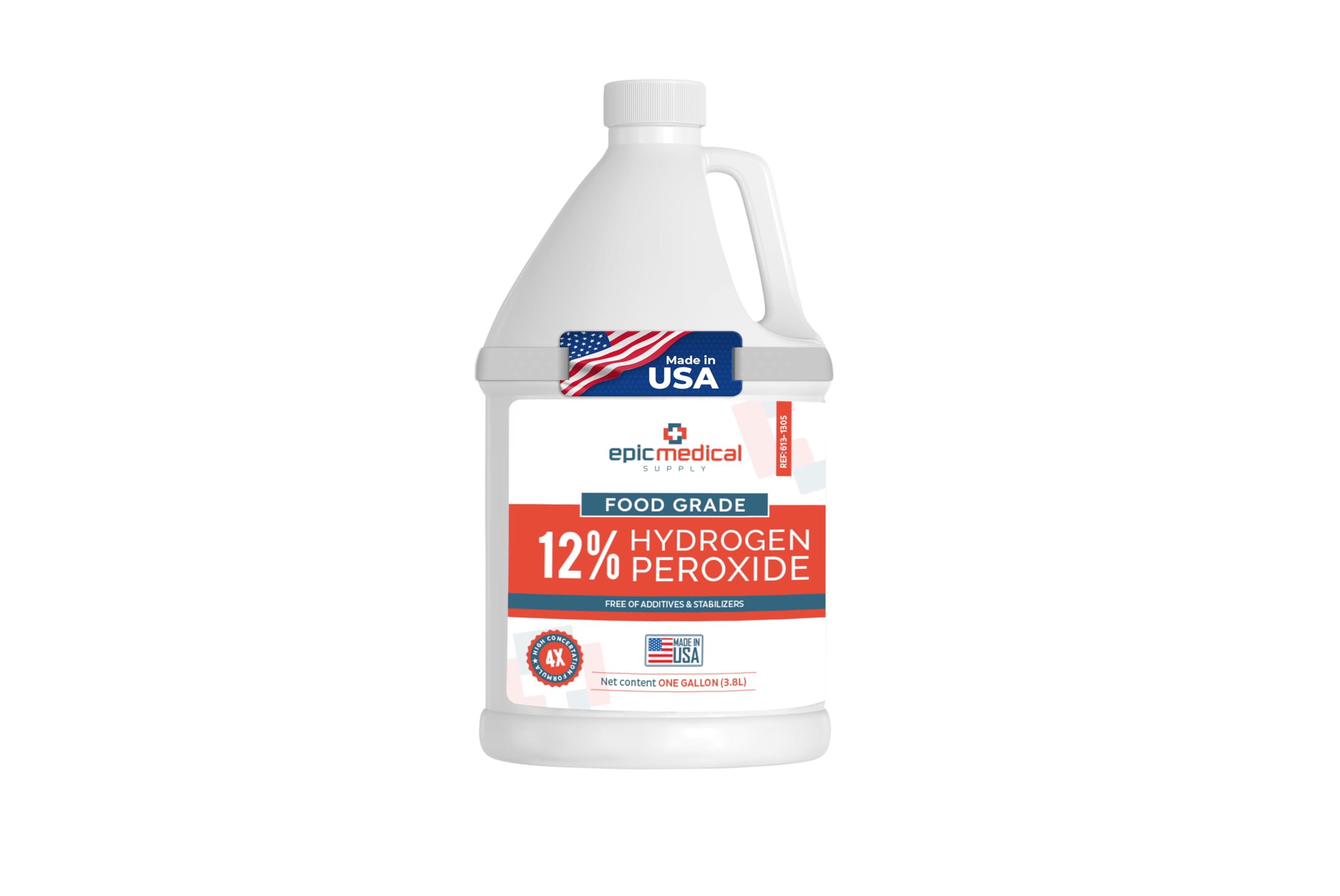 Epic Medical Supply 12% hydrogen peroxide bottle for powerful cleaning and stain lifting.