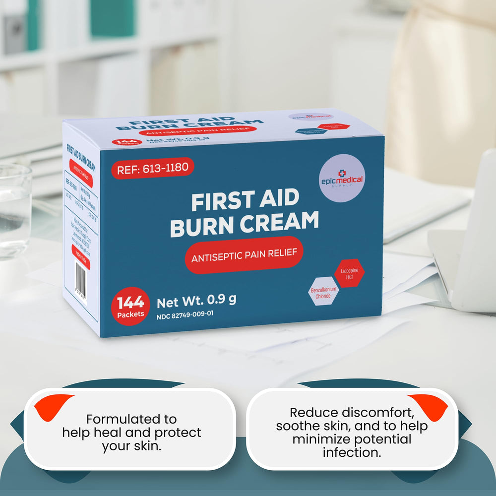 Epic Medical Supply easy-application burn cream shows simple dab-and-go usage