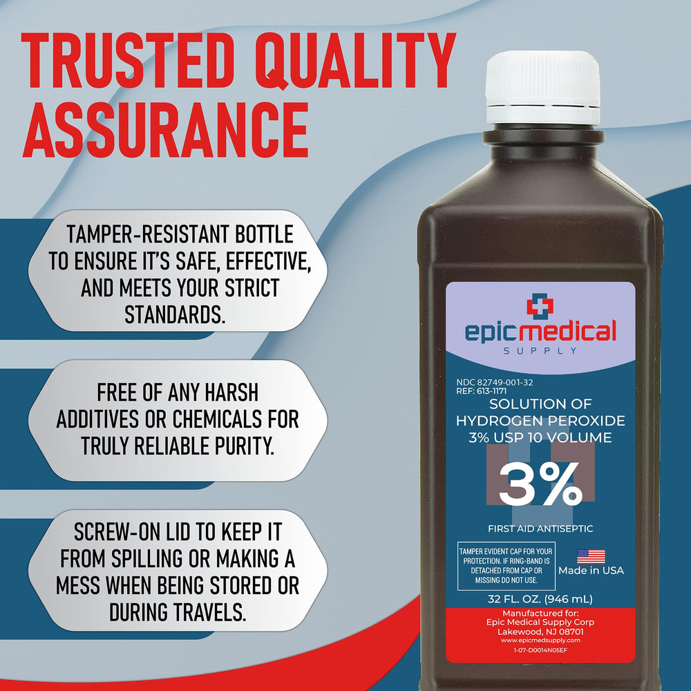 Epic Medical Supply bottle with leak-resistant screw-on lid in home storage