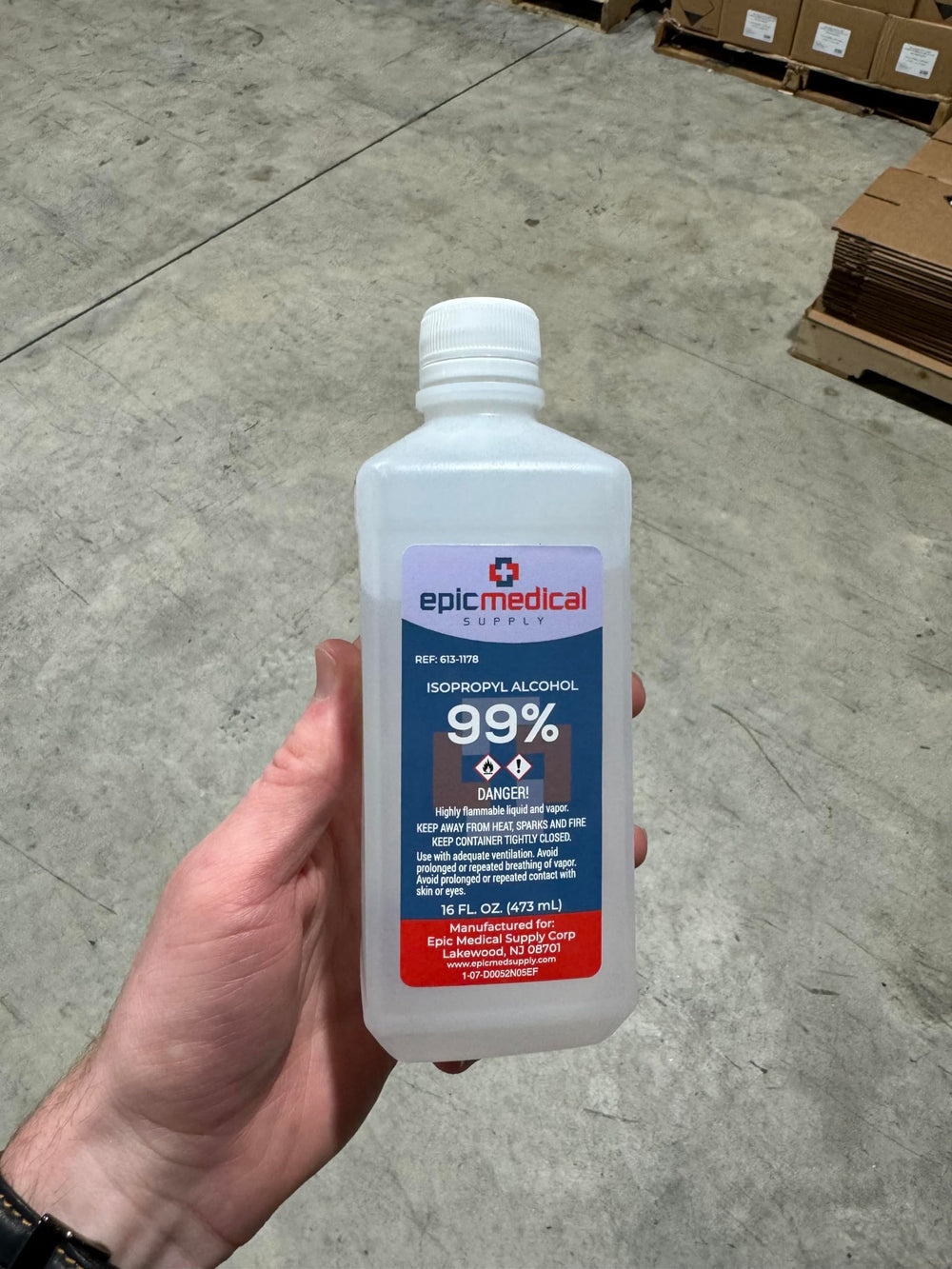 Epic Medical Supply packaging and bottle for easy storage.