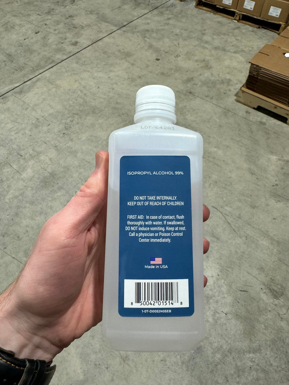 Epic Medical Supply IPA bottle used on nails for polish prep.