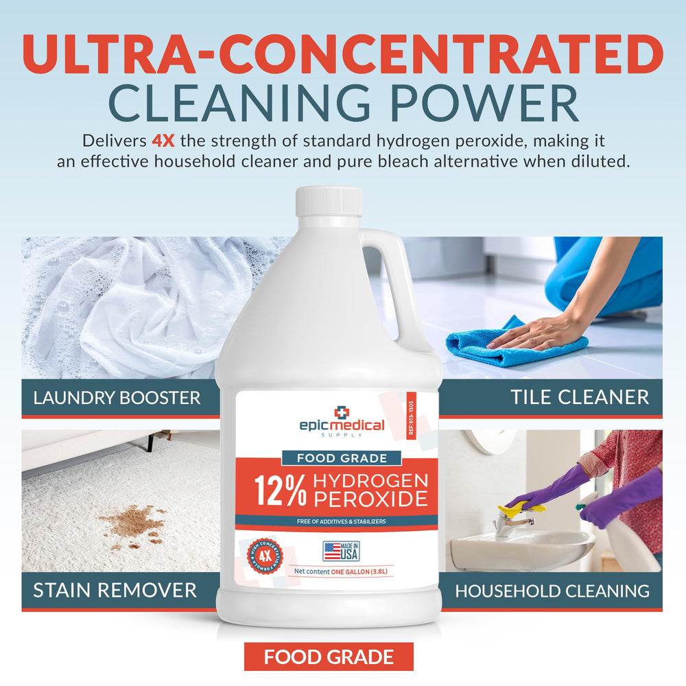Epic Medical Supply 12% H2O2 stain removal for tough stains.