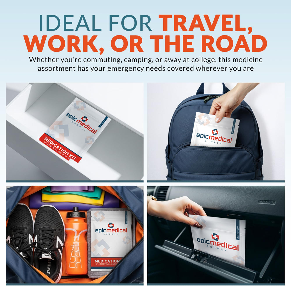 Epic Medical Supply travel-friendly medicine kit in a compact form for on-the-go needs.