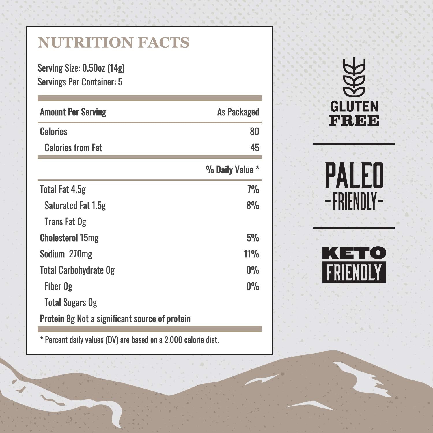 Keto-friendly EPIC rinds presented as a high protein, low carb option