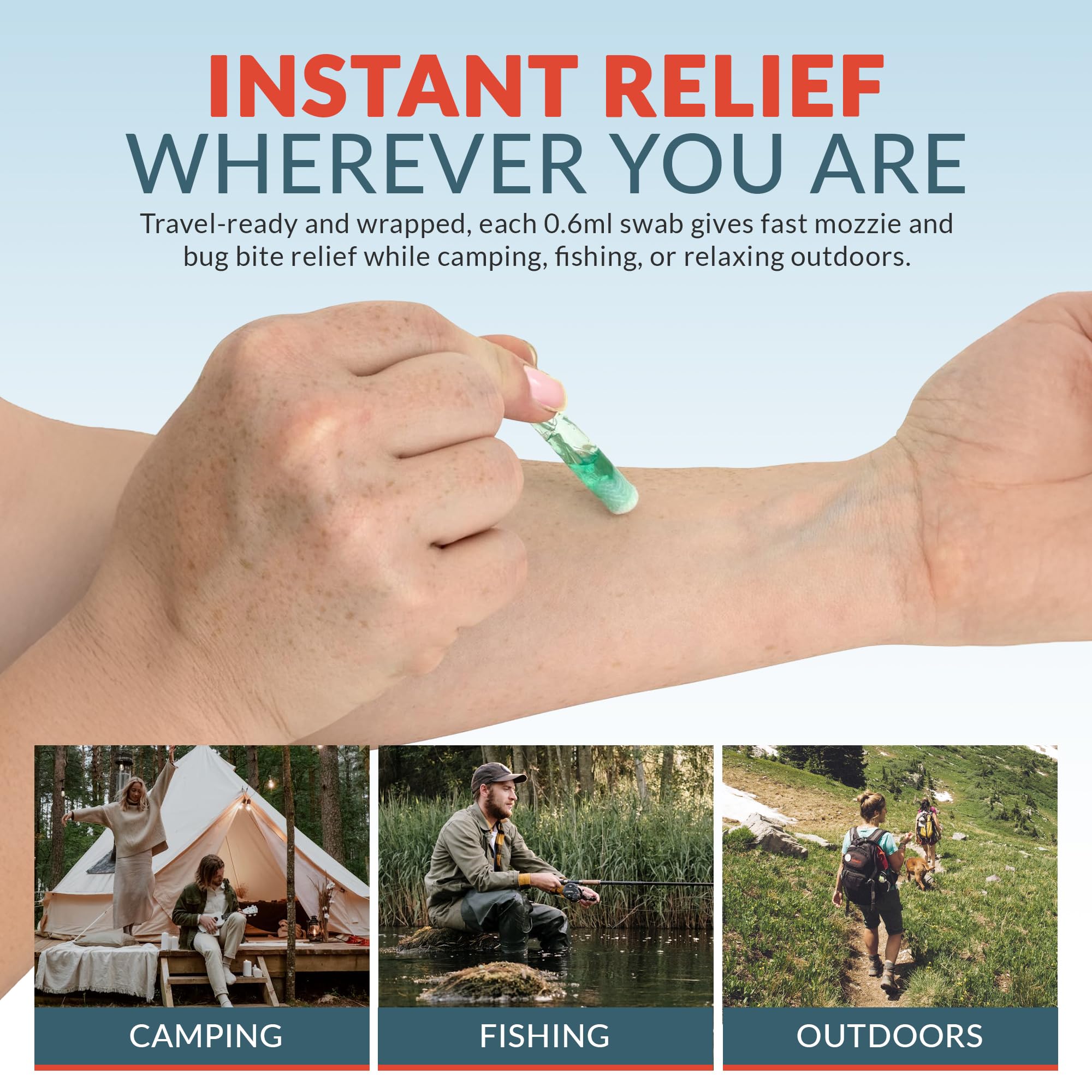 Epic Medical Supply Sting Relief Swab compact in pocket, easy carry for travel.