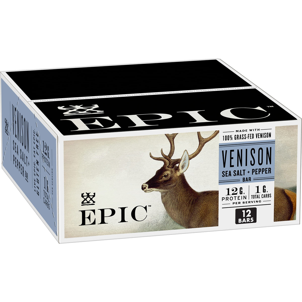 Epic Venison Sea Salt and Pepper bar pack; convenient on-the-go protein.