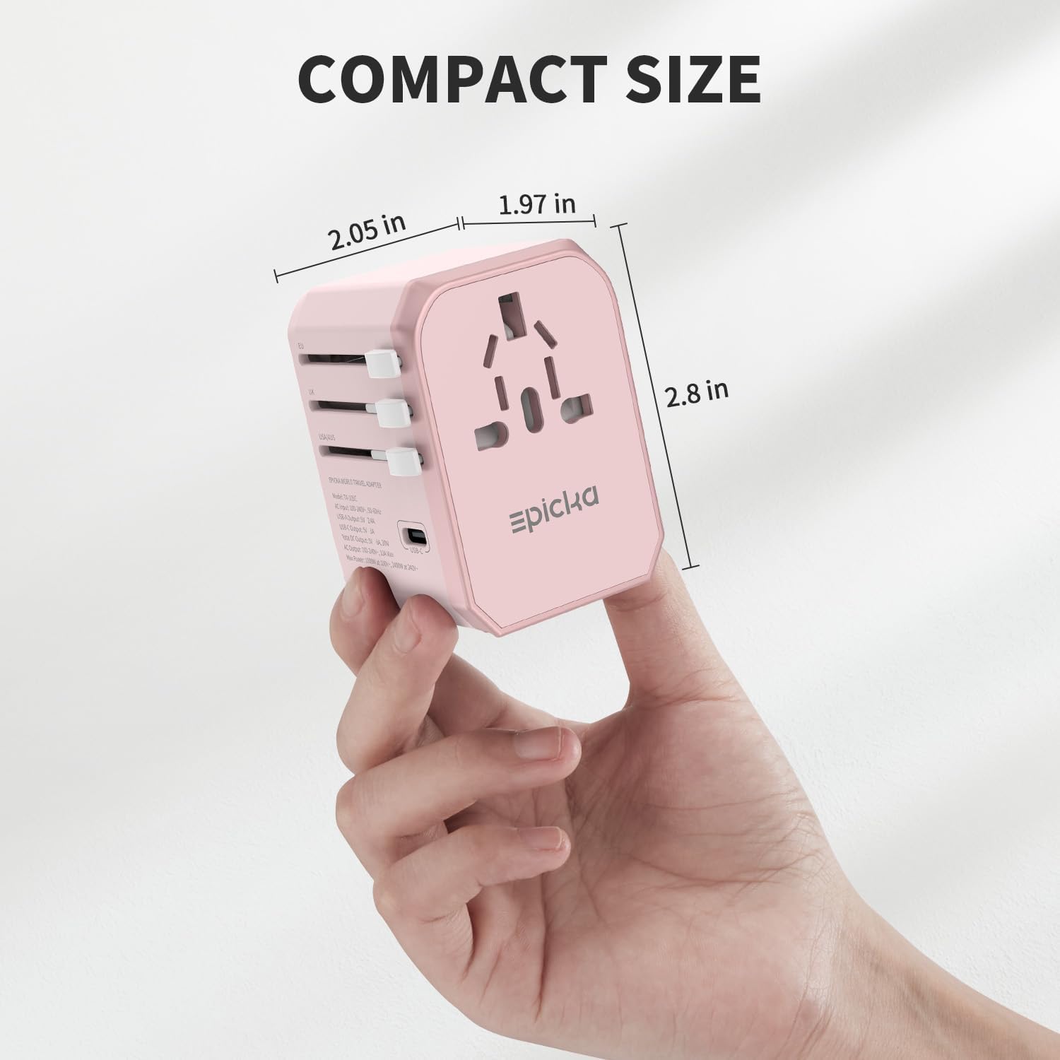 EPICKA cruise-friendly adapter suitable on ships and hotels.
