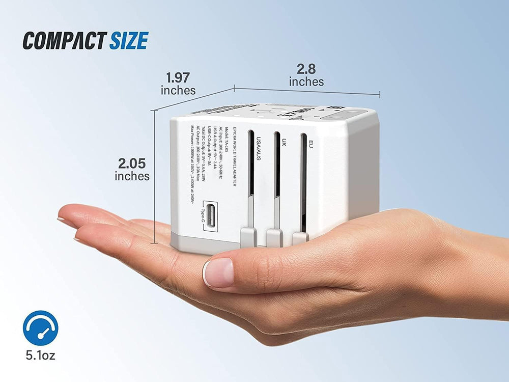 EPICKA TA-105 compact form fits easily in luggage.