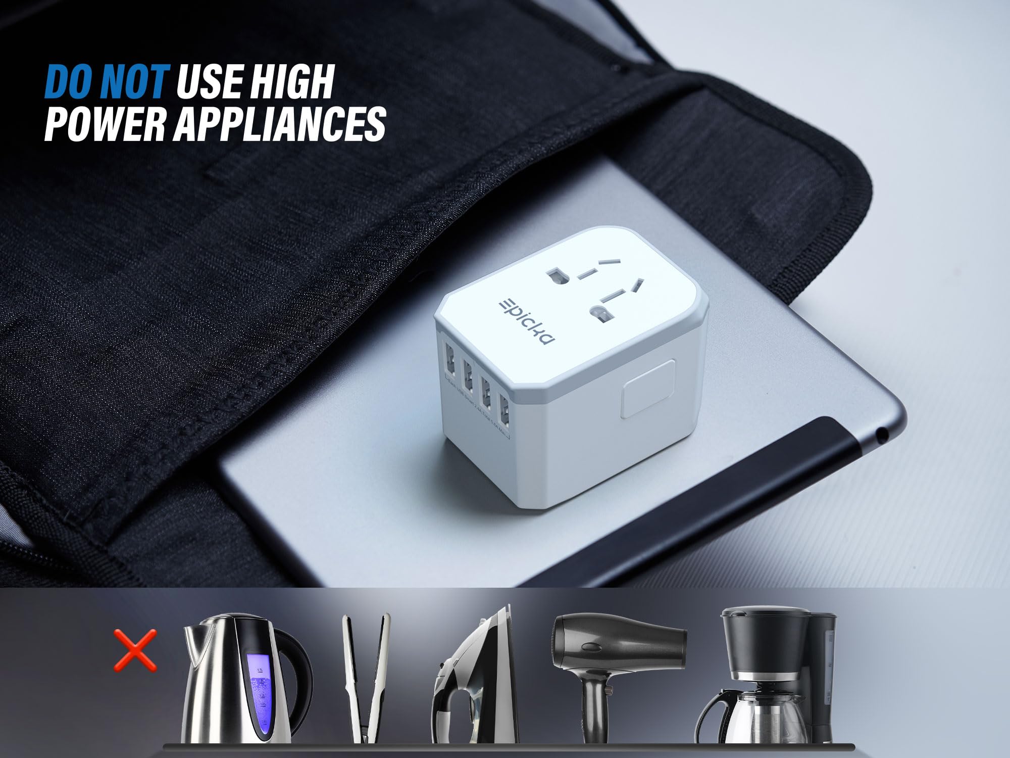 EPICKA TA-105 in use with multiple devices during travel.