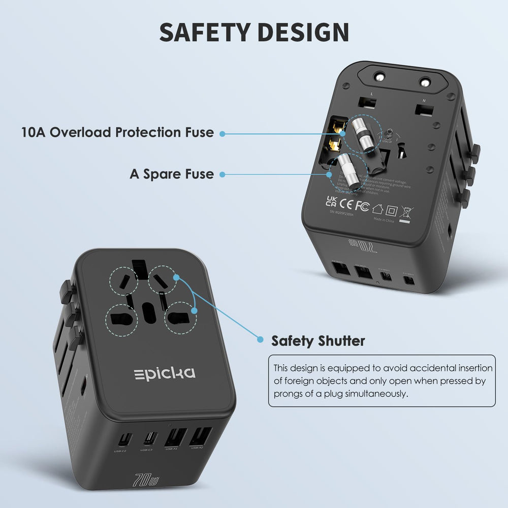 EPICKA TA-105 Pro fuse safety features ensure reliable protection.