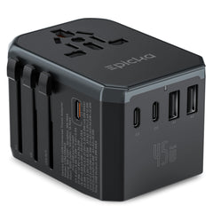 EPICKA GaN 45W universal travel adapter front view for compact worldwide charging