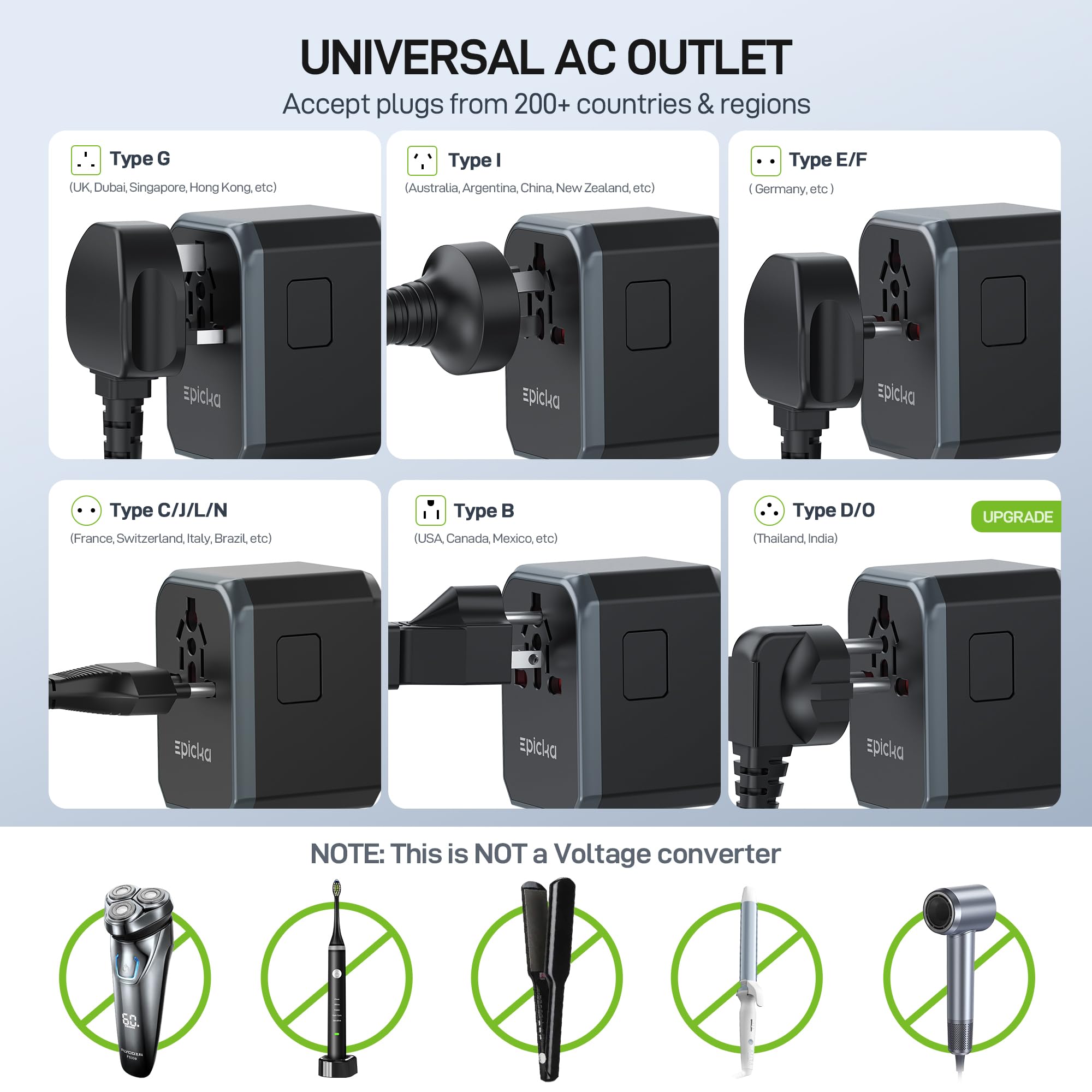 EPICKA UK plug side view for UK power outlets
