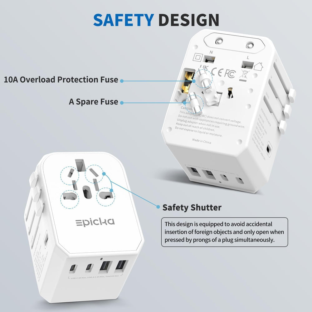 EPICKA safety fuse feature adds protection during travel