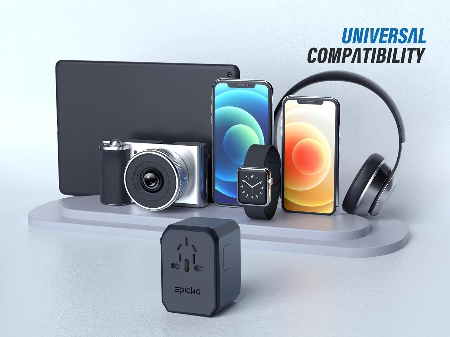 Four USB-A ports handle multiple accessories together.