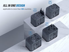 USB-C port provides fast charging for modern devices.