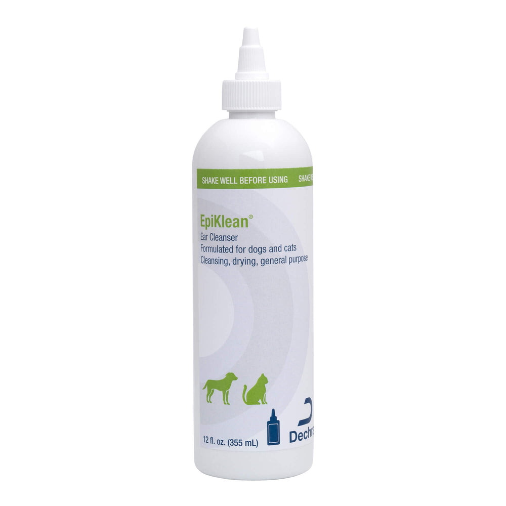 EpiKlean ear cleanser bottle 12oz ready for regular pet ear cleaning.